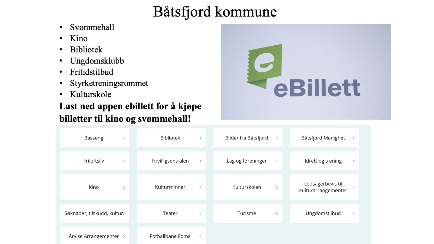 Båtsfjord kommune tilbud