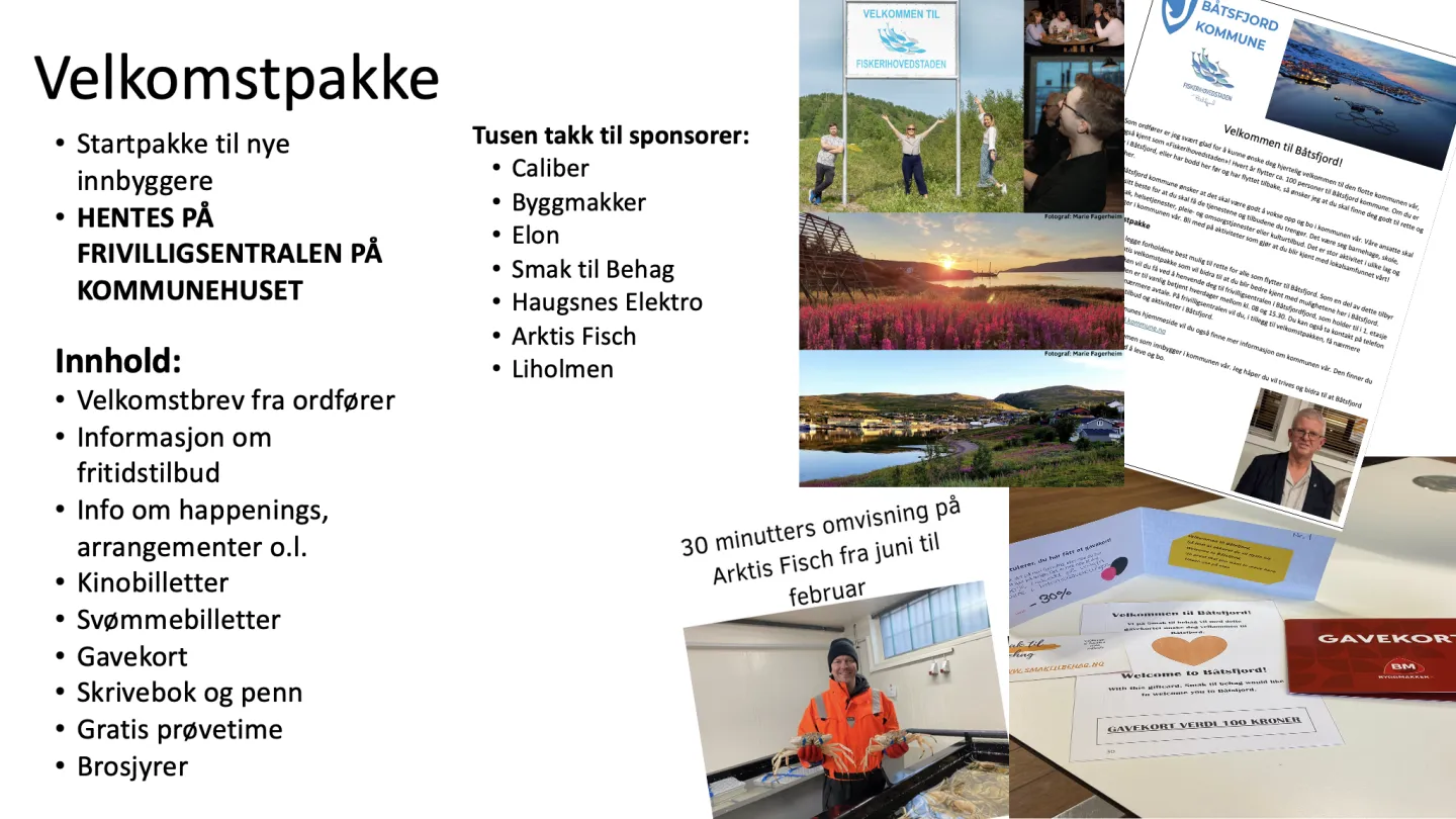 velkomstpakke fra Fiskerihovedstaden
